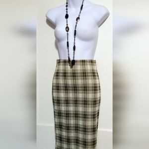 🛍️ BUNDLE ONLY 🛍️Elegant Yellow Plaid Bodycon Pencil Skirt